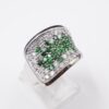 2 carat Diamond Tsavorite Garnet Ring Pave 18k White Gold Size 8.25, view 6