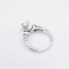 Hand Engraved 18k White Gold 1.3 ct Princess Diamond Engagement Ring Sz 6, view 6