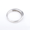 Platinum 1ct Diamond Half Eternity Band Stackable Ring Size 7.25 Princess, view 7