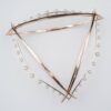 14k Rose White Gold Pearl Bangle Bracelet, view 6