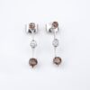 H. Stern 18k White Gold Diamond Fancy Chocolate Diamond Drop Earrings, view 2