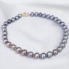 14k Tahitian Pearl Necklace Strand Yellow Gold 9-11mm 16" Choker, view 1