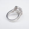 Platinum Engagement Ring Semi Mount Diamond Halo Size 4.25, view 7