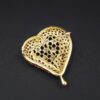 Henryk Kaston for Salvador Dalí Ruby and Diamond Honeycomb Heart Brooch, view 7