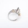 Platinum Gold Marquise Baguette 3.5ct Diamond Engagement Ring Sz 7.25 GIA, view 5