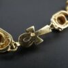 Vintage 2-Tone 18k Gold Lapis Inlay Scarab Ankh Bracelet 7.75", view 5