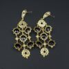 1.5ct Judith Ripka 18k Yellow Gold White Black Diamond Dangle Earrings, view 5