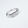 Platinum 1 cttw Natural Diamond Baguette Engagement Ring Size 5 3-Stone, view 2