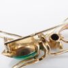 Antique Scarab Beetle Brooch 14k Gold Imperial Russia Ruby Bug Pin 2", view 7