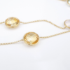 14k Gold Faceted Citrine Quartz Amethyst Prasiolite Station Necklace 36", view 6