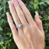 Art Deco Diamond Sapphire Engagement Ring Platinum 1 carat 1920s Size 5, view 9