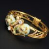 Masriera Enamel Diamond Bracelet Snail 18k Gold 6.25, view 2