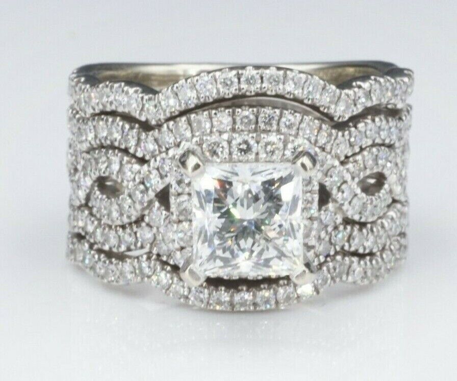 Neil Lane 14k Engagement Ring Leo Princess Diamond 3.7ct Size 7 GSI G VS1 RG5201