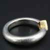 Matthew Trent Platinum 18k Gold Orange Sapphire "Donut" Ring Size 5.25, view 6