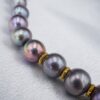 14k Tahitian Pearl Necklace Strand Yellow Gold 9-11mm 16" Choker, view 6