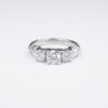 Platinum 1 cttw Natural Diamond Baguette Engagement Ring Size 5 3-Stone, view 3