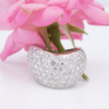 Cartier 18k Pave Diamond Wave Ring 5 carat Bombe Dome Size 5.75 Euro 51, view 6