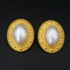 Mabe Pearl Earrings 22k Gold Carolyn Tyler Dangle Artisan Convertible 1", view 3