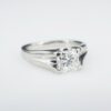 18k Gold 1ct Solitaire Princess Cut Diamond Engagement Ring Sz 5.25, view 5