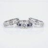14k White Gold 3.8 ctw Diamond Engagement Ring Bridal Set Sz 6 Euro Shank, view 1