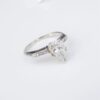 Vintage Platinum 1 carat Pear Diamond Engagement Ring Size 4.5 Sizable, view 4