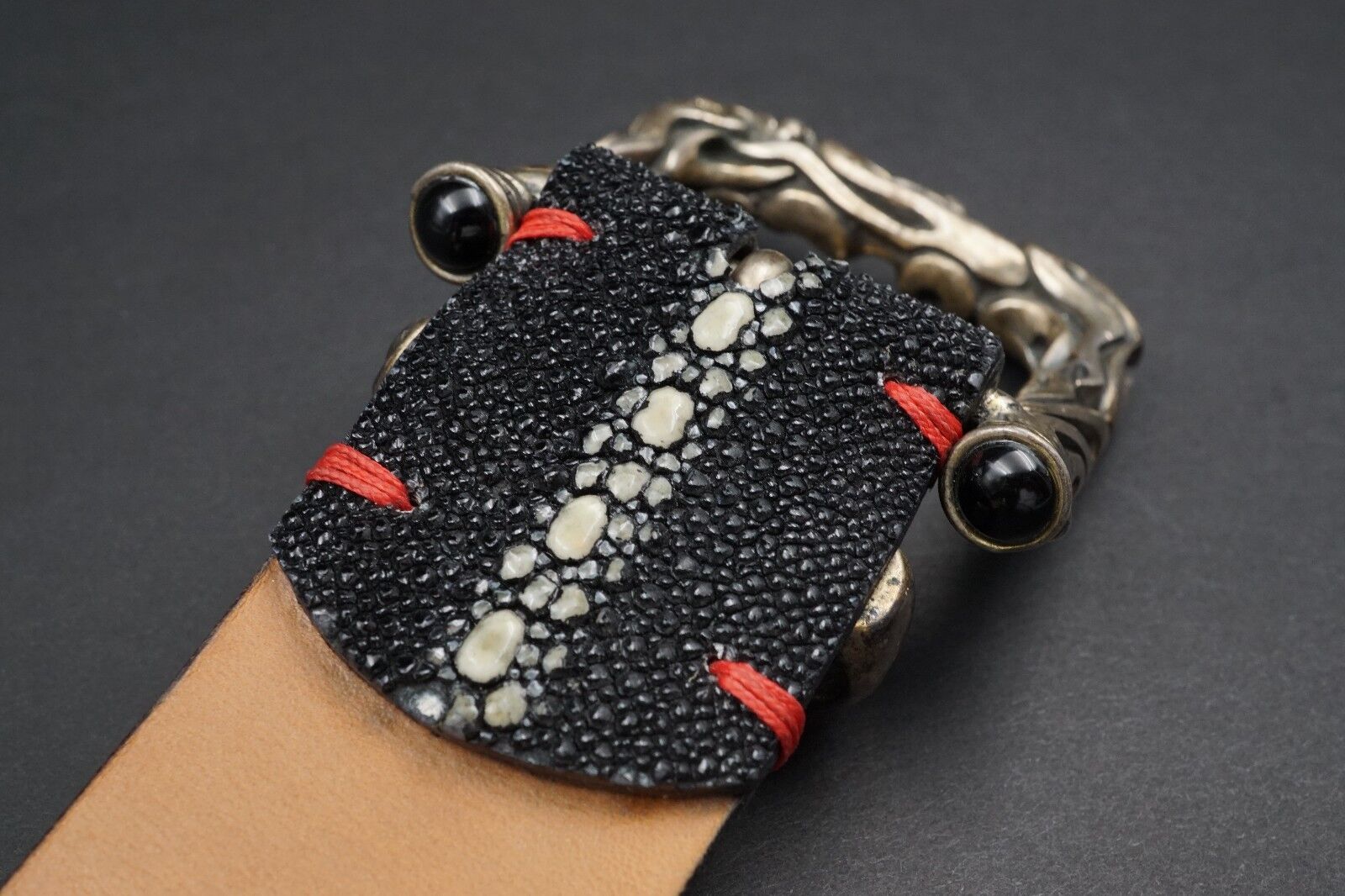 Claudio Calestani Sterling Silver Galuchat Leather Belt Buckle Janet Brown, view 10