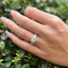 1.5ct 18k White Gold Princess Diamond Engagement Ring Size 5.75 EGL, view 2