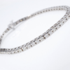 Classic 14k White Gold 3 carat Natural Diamond Tennis Bracelet 7", view 4