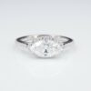 East West 14k Gold 1.3ct Marquise Diamond Engagement Ring Size 7 VVS2 GIA, view 1