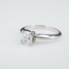 Platinum Solitaire 2/3 carat Cushion Cut Diamond Engagement Ring Size 6.5, view 4