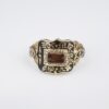Victorian Mourning Gold Ring Size 6 Antique 18k, view 6