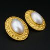 Mabe Pearl Earrings 22k Gold Carolyn Tyler Dangle Artisan Convertible 1", view 1