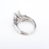 Platinum 2.5ct Emerald Cut Diamond Engagement Bridal Set GIA Sz 5.25, view 5