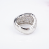 Cartier 18k Pave Diamond Wave Ring 5 carat Bombe Dome Size 5.75 Euro 51, view 11