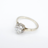 18k White Gold Natural Diamond Engagement Ring Sz 6.5 French Mid Century, view 6