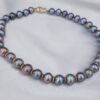 14k Tahitian Pearl Necklace Strand Yellow Gold 9-11mm 16" Choker, view 4