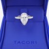 Tacori 1.5ct Pear Diamond Halo Engagement Ring GIA D SI1 Platinum Sz-6, view 1