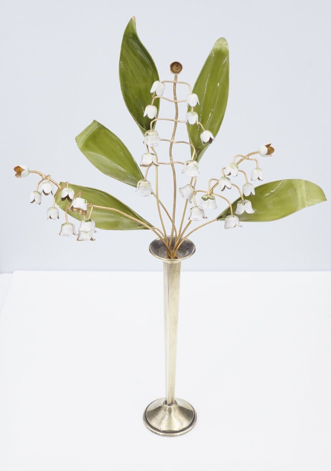 Cartier Sterling Silver Vase de Fleur Vase of Flowers 10" Lily of Valley, view 1