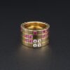 Cartier Diamond Pink Sapphire Lanieres Ring 18k Pink Gold Size 5 Euro 49, view 4