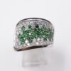 2 carat Diamond Tsavorite Garnet Ring Pave 18k White Gold Size 8.25, view 7