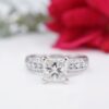 1.5ct 18k White Gold Princess Diamond Engagement Ring Size 5.75 EGL, view 1
