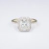 Diamond Halo Moissanite Engagement Ring 14K White Gold 3 carat Size 6.25, view 3