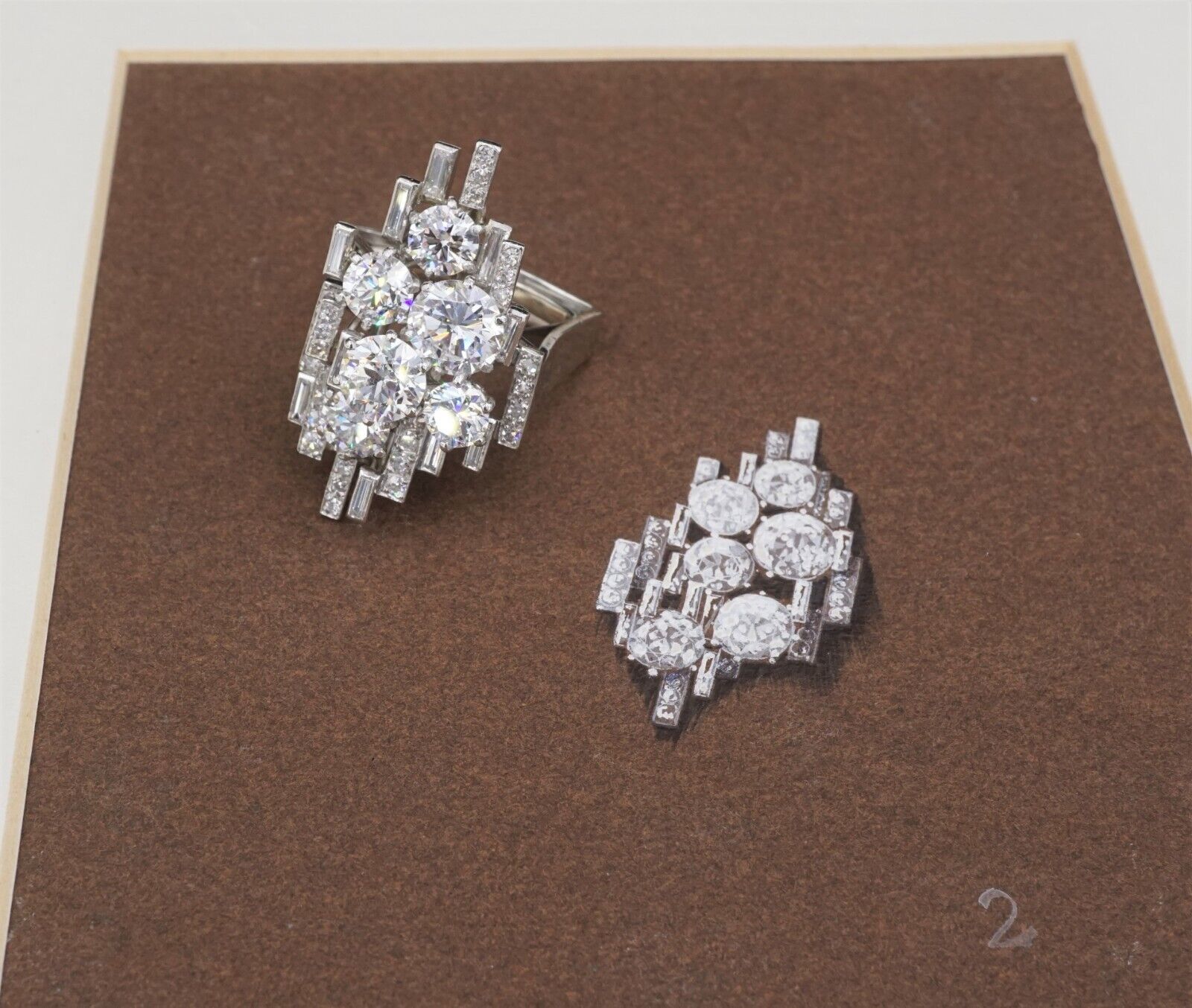 Andrew Grima Platinum 8.25 cttw Pave Diamond Cluster Ring Size 9 GIA, view 1