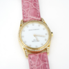 Girard-Perregaux 18k Yellow Gold Diamond Watch Pink Leather 29mm Ladies, view 3