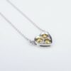 Platinum Natural Fancy Yellow Diamond Heart Pendent Necklace 18", view 5