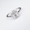 East West 14k White Gold 1cttw Emerald Diamond Engagement Ring Size 7, view 4