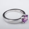 14k White Gold 1.36 ct No Heat Ceylon Pink Sapphire Solitaire Ring Size 7, view 5