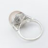 Vintage Mabe Pearl Diamond Ring Platinum Size 6.75 15 mm, view 6
