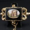 Antique 1850s 14k Gold Arch of Titus Micro Mosaic Inlay Brooch, view 4