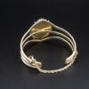 Navajo Emil Benally Vintage 14k Yellow Gold Turquoise Cuff Bracelet 6.25", view 6